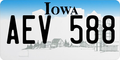 IA license plate AEV588
