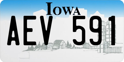 IA license plate AEV591