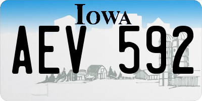 IA license plate AEV592