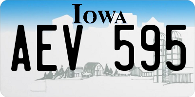 IA license plate AEV595