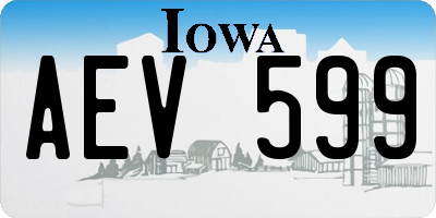 IA license plate AEV599