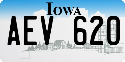 IA license plate AEV620