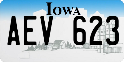 IA license plate AEV623