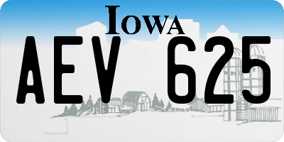 IA license plate AEV625