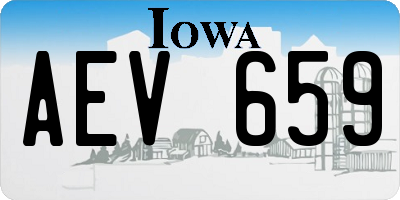 IA license plate AEV659