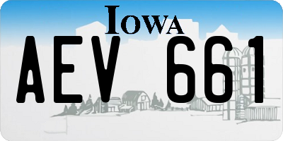 IA license plate AEV661