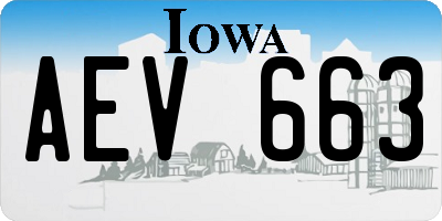 IA license plate AEV663