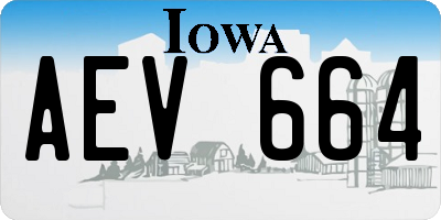 IA license plate AEV664