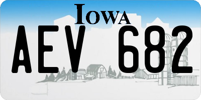 IA license plate AEV682