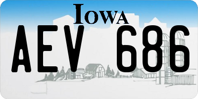 IA license plate AEV686