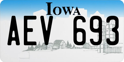 IA license plate AEV693