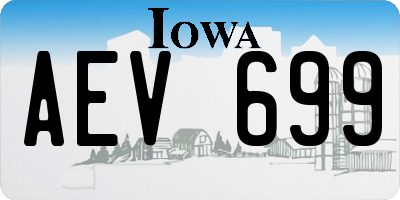 IA license plate AEV699