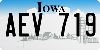IA license plate AEV719
