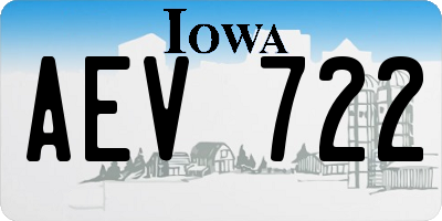 IA license plate AEV722