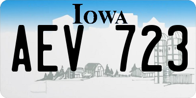 IA license plate AEV723