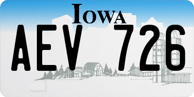 IA license plate AEV726