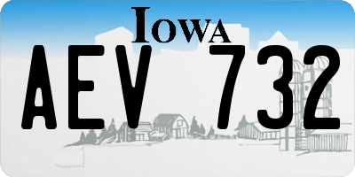 IA license plate AEV732