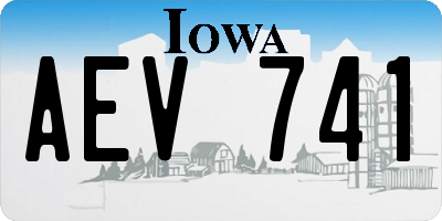 IA license plate AEV741