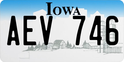IA license plate AEV746