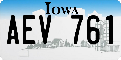 IA license plate AEV761