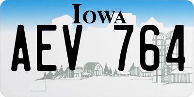 IA license plate AEV764