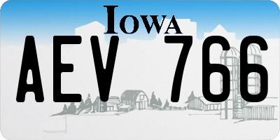 IA license plate AEV766
