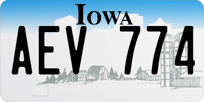IA license plate AEV774