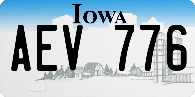 IA license plate AEV776