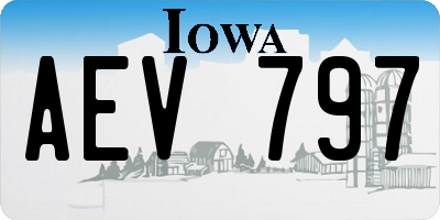 IA license plate AEV797