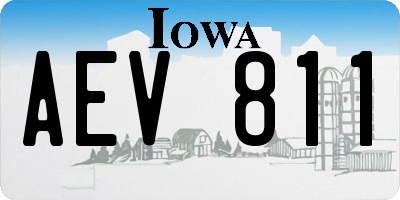 IA license plate AEV811