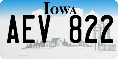 IA license plate AEV822