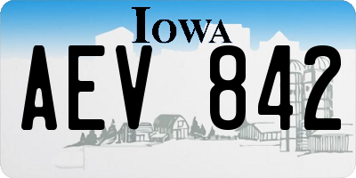 IA license plate AEV842