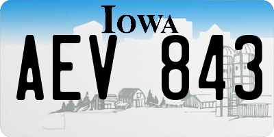 IA license plate AEV843