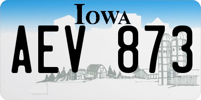 IA license plate AEV873