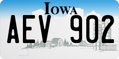 IA license plate AEV902