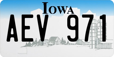 IA license plate AEV971