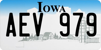 IA license plate AEV979