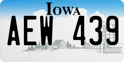 IA license plate AEW439