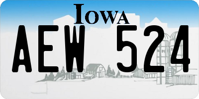 IA license plate AEW524