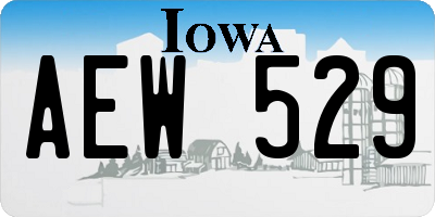 IA license plate AEW529
