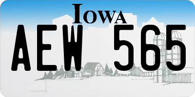 IA license plate AEW565