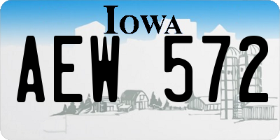 IA license plate AEW572