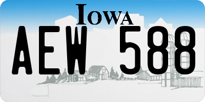 IA license plate AEW588