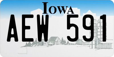 IA license plate AEW591