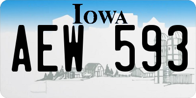 IA license plate AEW593