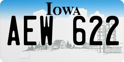 IA license plate AEW622