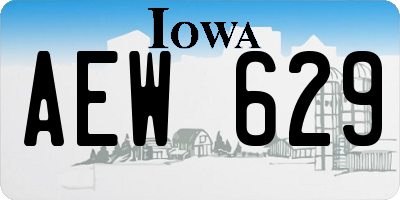 IA license plate AEW629