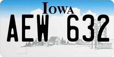IA license plate AEW632