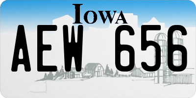 IA license plate AEW656