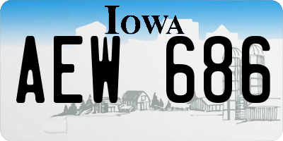 IA license plate AEW686